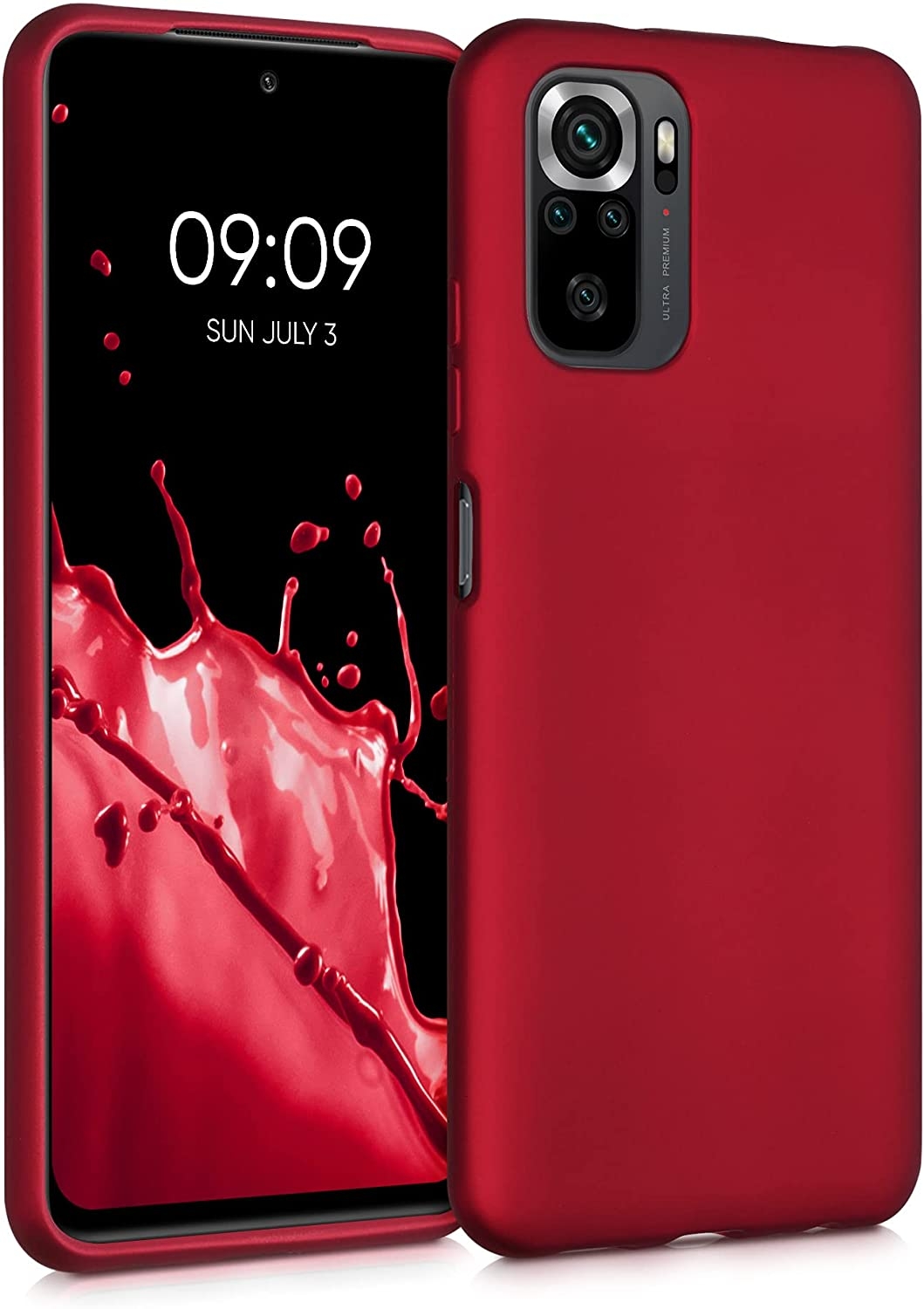 KWmobile Θήκη Σιλικόνης Xiaomi Redmi Note 10 / Note 10S - Metallic Dark Red