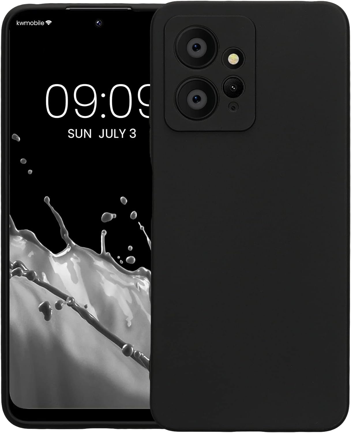 KWmobile Θήκη Σιλικόνης Xiaomi Redmi Note 12 4G με Πλαίσιο Κάμερας - Black Matte