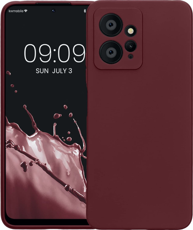 KWmobile Θήκη Σιλικόνης Xiaomi Redmi Note 12 4G με Πλαίσιο Κάμερας - Bordeaux Violet
