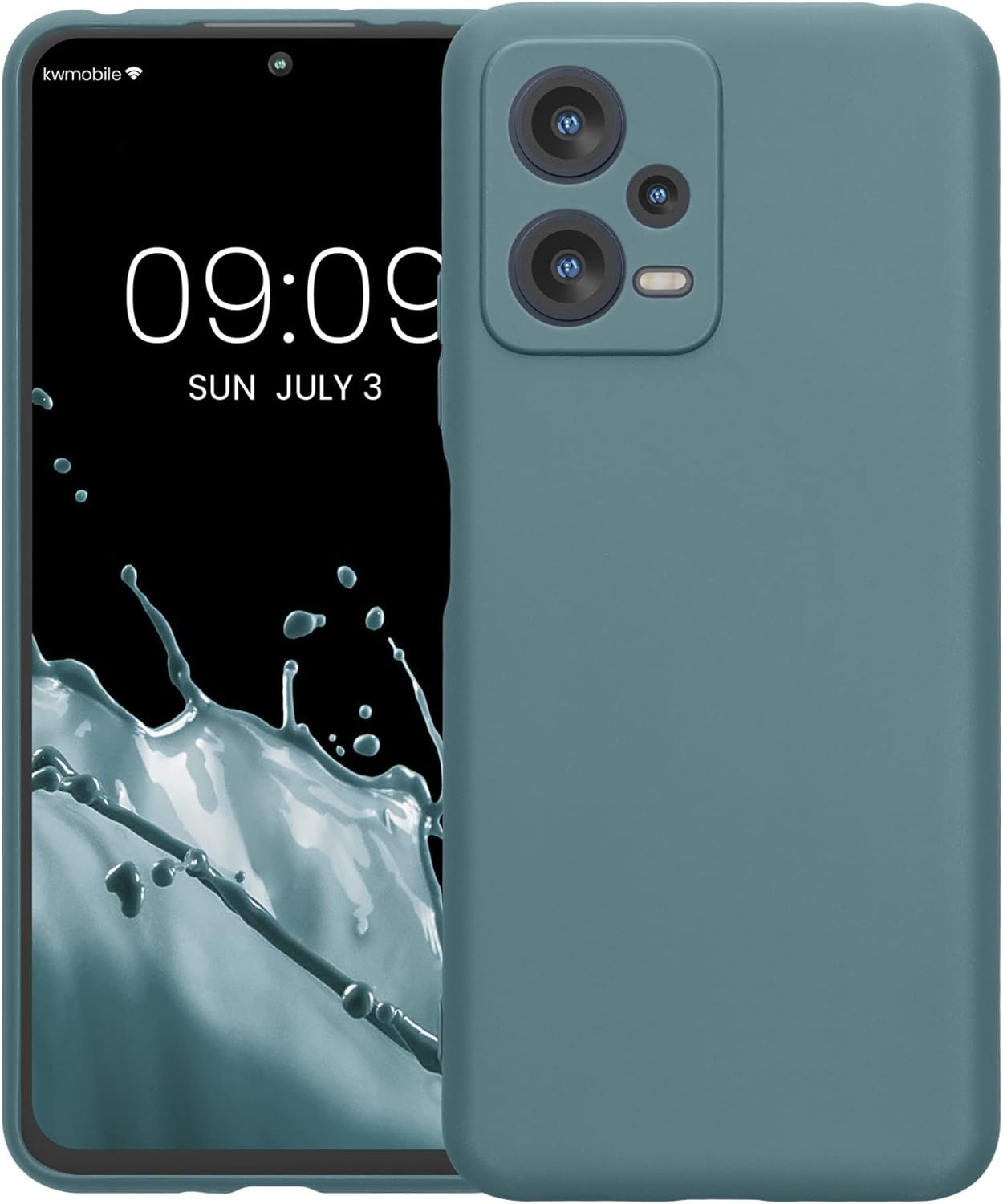 KWmobile Θήκη Σιλικόνης Xiaomi Redmi Note 12 5G / Poco X5 με Πλαίσιο Κάμερας - Arctic Night