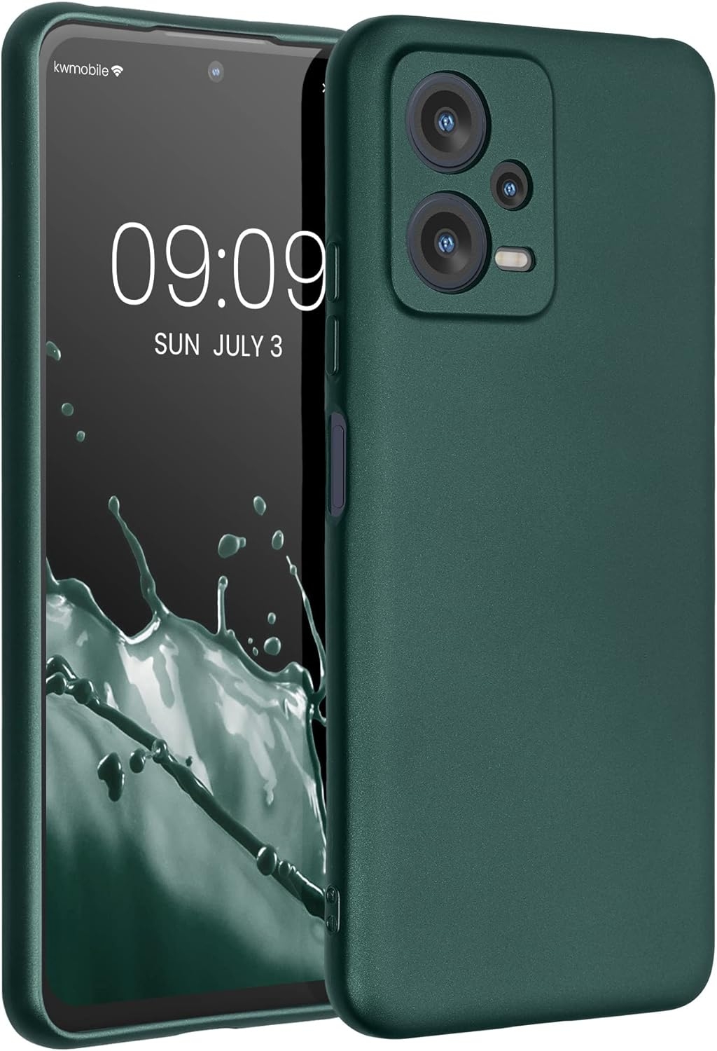 KWmobile Θήκη Σιλικόνης Xiaomi Redmi Note 12 5G / Poco X5 με Πλαίσιο Κάμερας - Metallic Teal