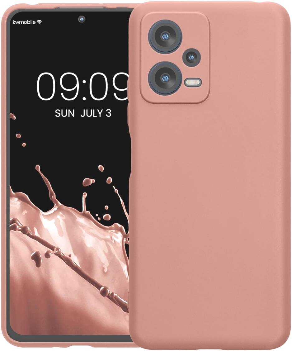 KWmobile Θήκη Σιλικόνης Xiaomi Redmi Note 12 5G / Poco X5 με Πλαίσιο Κάμερας - Winter Rose