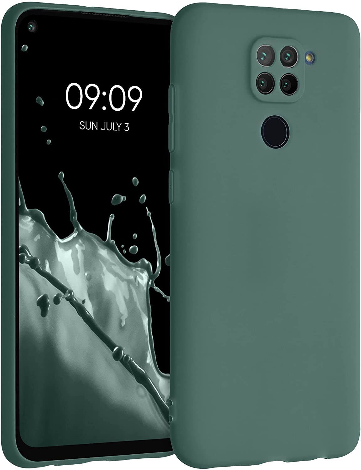 KWmobile Θήκη Σιλικόνης Xiaomi Redmi Note 9 - Blue Green