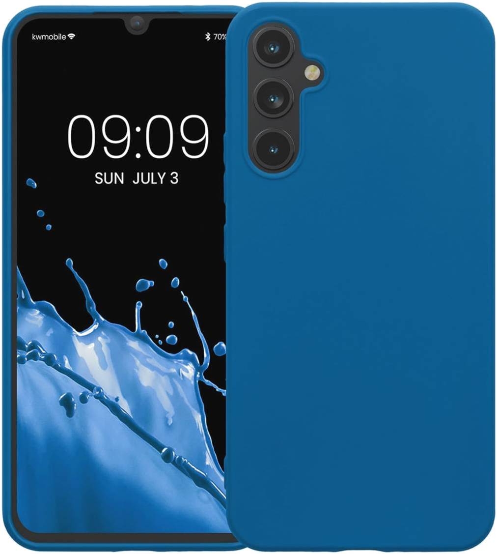 KWmobile Θήκη Σιλικόνης Samsung Galaxy A34 - Caribbean Blue
