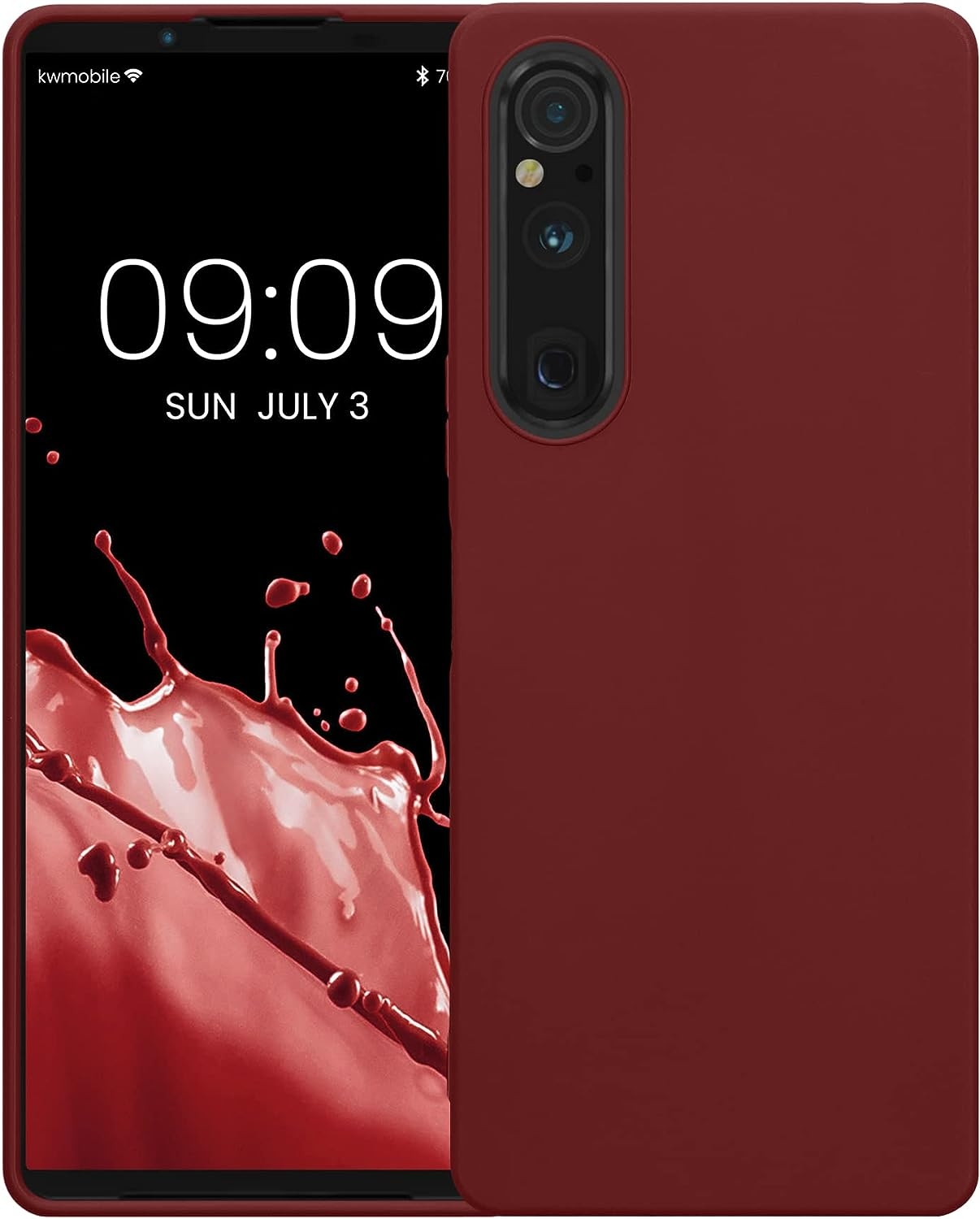 KWmobile Θήκη Σιλικόνης Sony Xperia 1 V - Bordeaux Violet