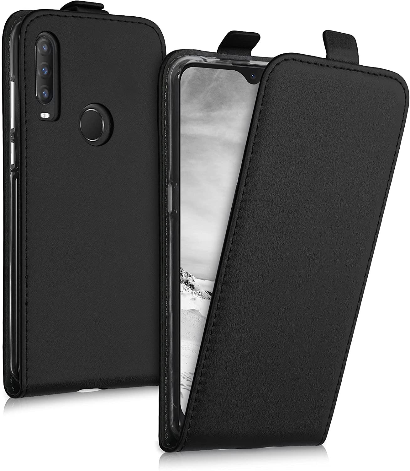 KWmobile Vertical Flip Θήκη Alcatel 1S 2020 - Black