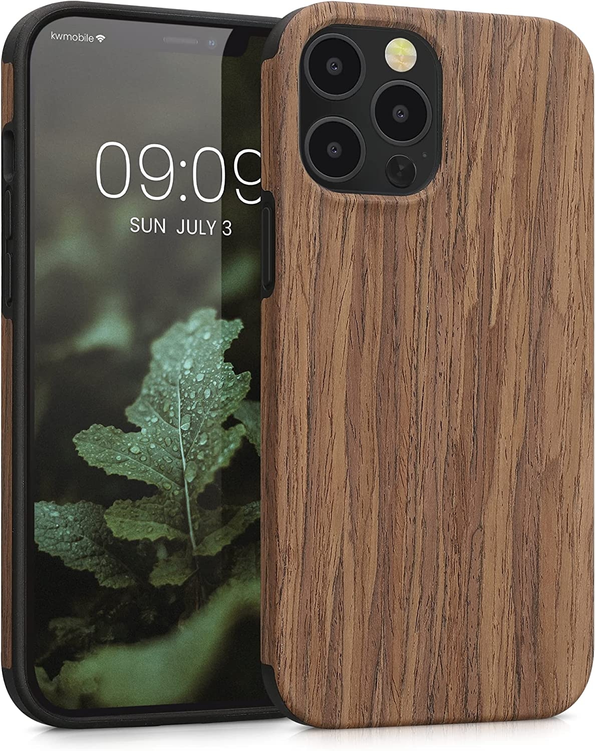 KWmobile Wood Optics - Θήκη Σιλικόνης Apple iPhone 12 Pro Max - Woodgrain Brown