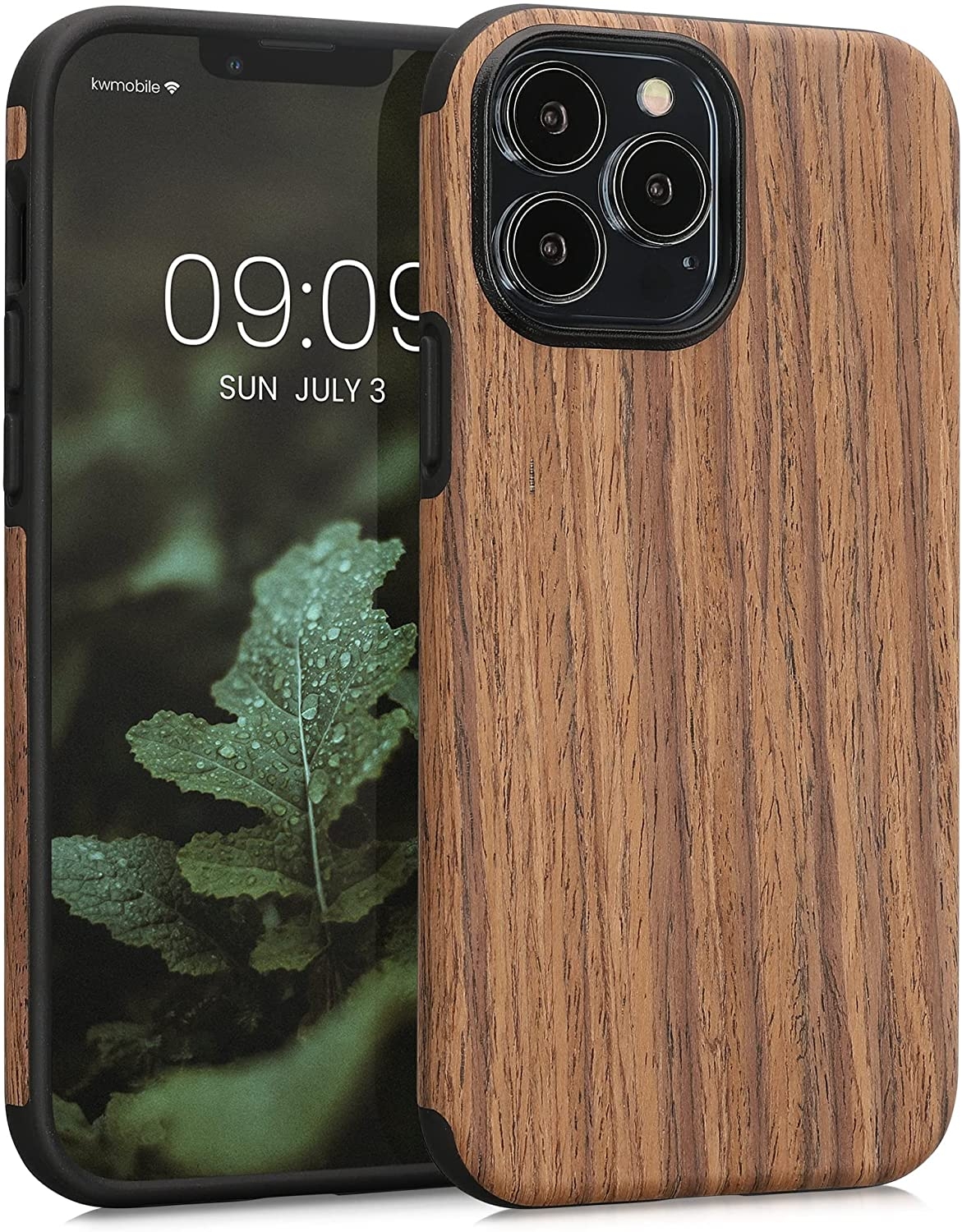 KWmobile Wood Optics - Θήκη Σιλικόνης Apple iPhone 13 Pro Max - Woodgrain Brown