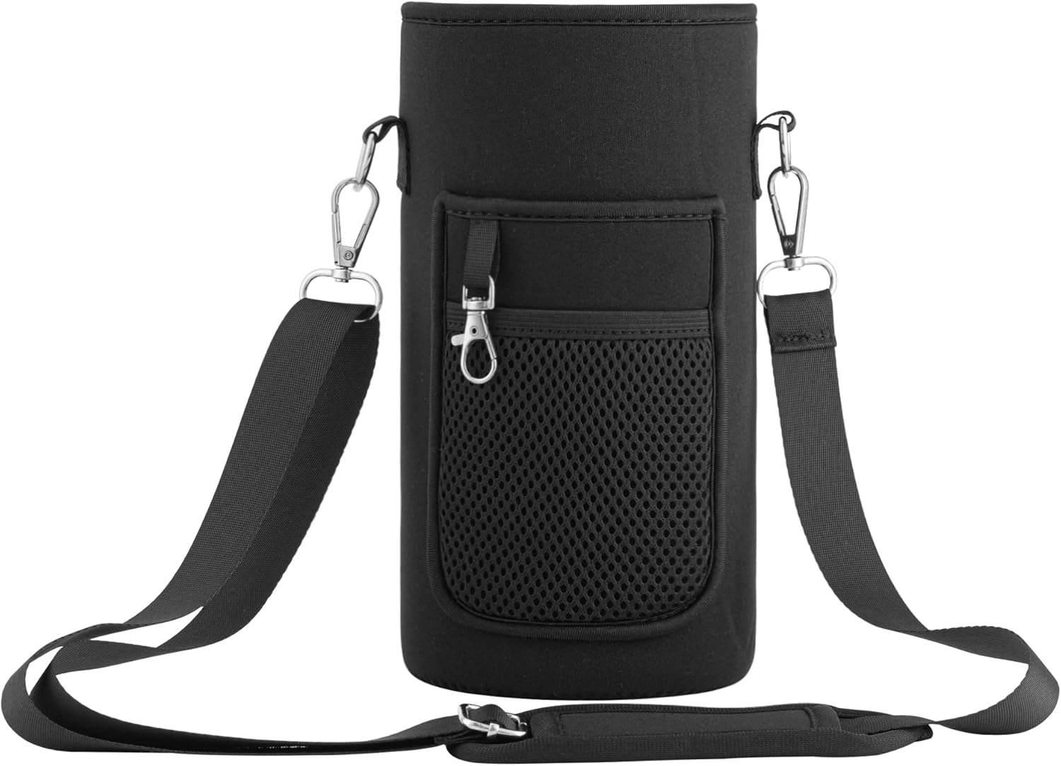 KW Neoprene Bottle Holder - Ισοθερμική Θήκη για Μπουκάλια από Νεοπρένιο με Αποσπώμενο Ιμάντα Ώμου & Υποδοχή για Κινητά - 2000ml - Black