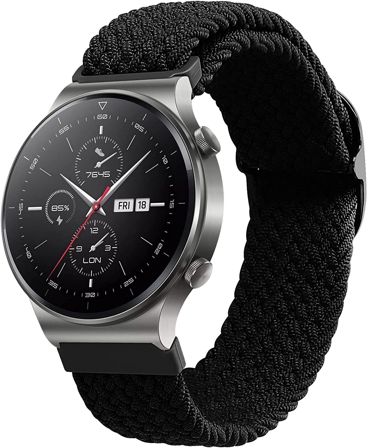 KW Nylon Λουράκι (22mm) Huawei Watch GT2 Pro / GT2 46mm / GT 2e - Black