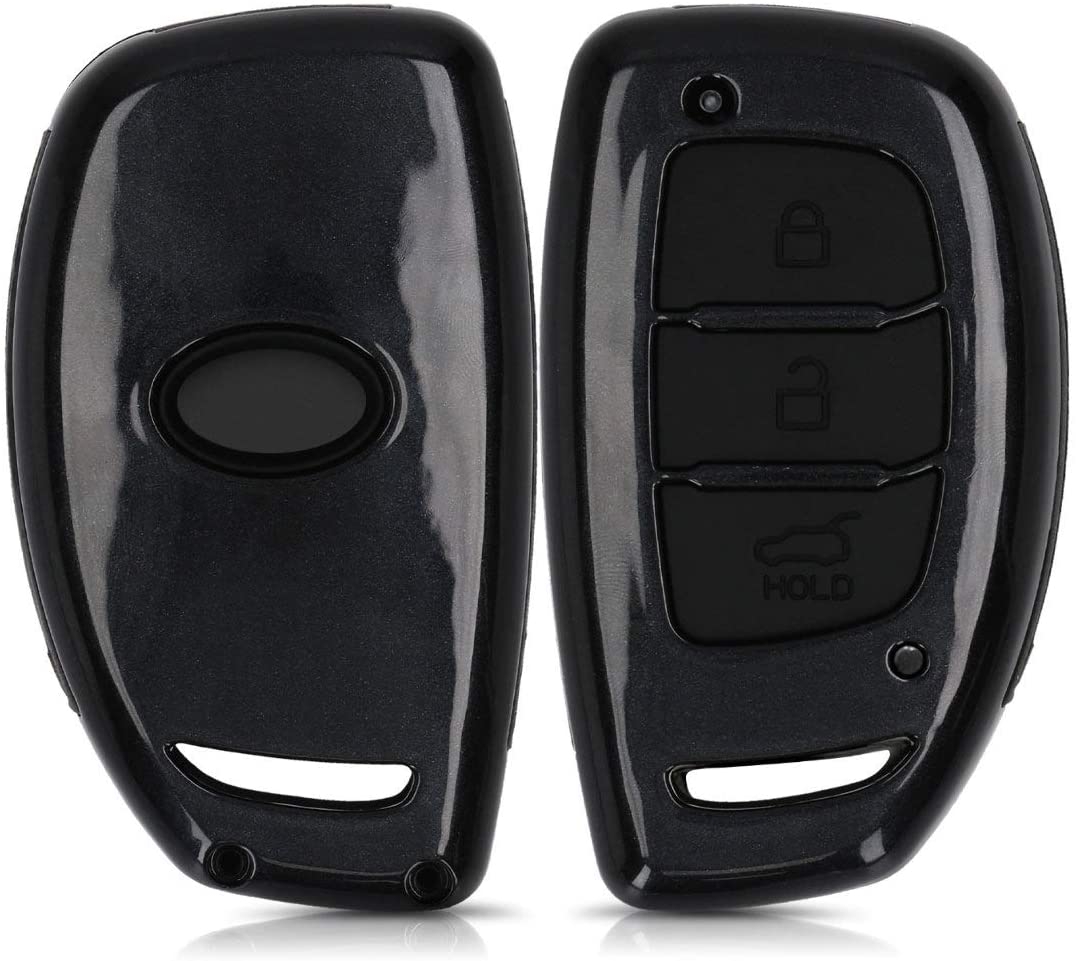 KW Σκληρή Θήκη Κλειδιού Hyundai / Kia - 3 Κουμπιά - Keyless Go - Black