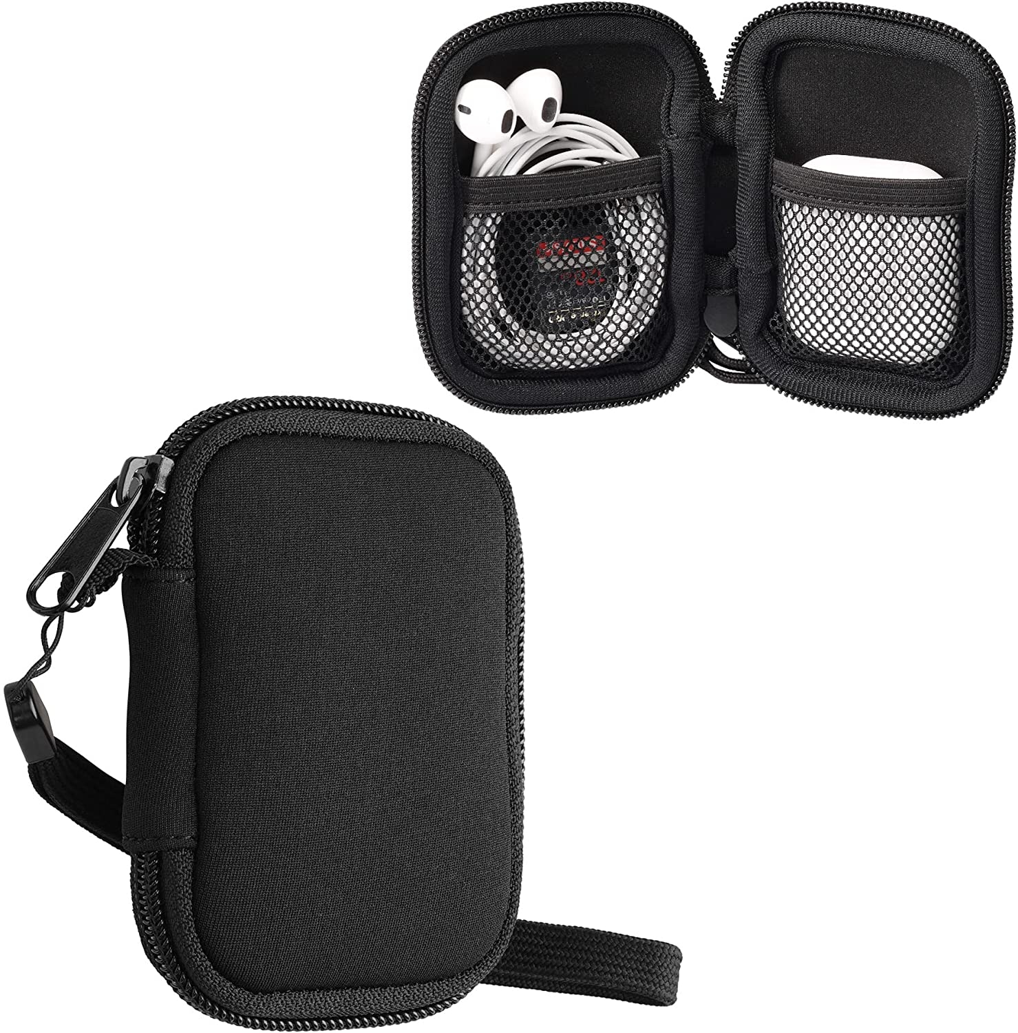 KW Sleeve Neoprene Zipper - Θήκη με Φερμουάρ για Apple Airpods 3 / Pro / 2nd Gen. / 1st Gen. - Black