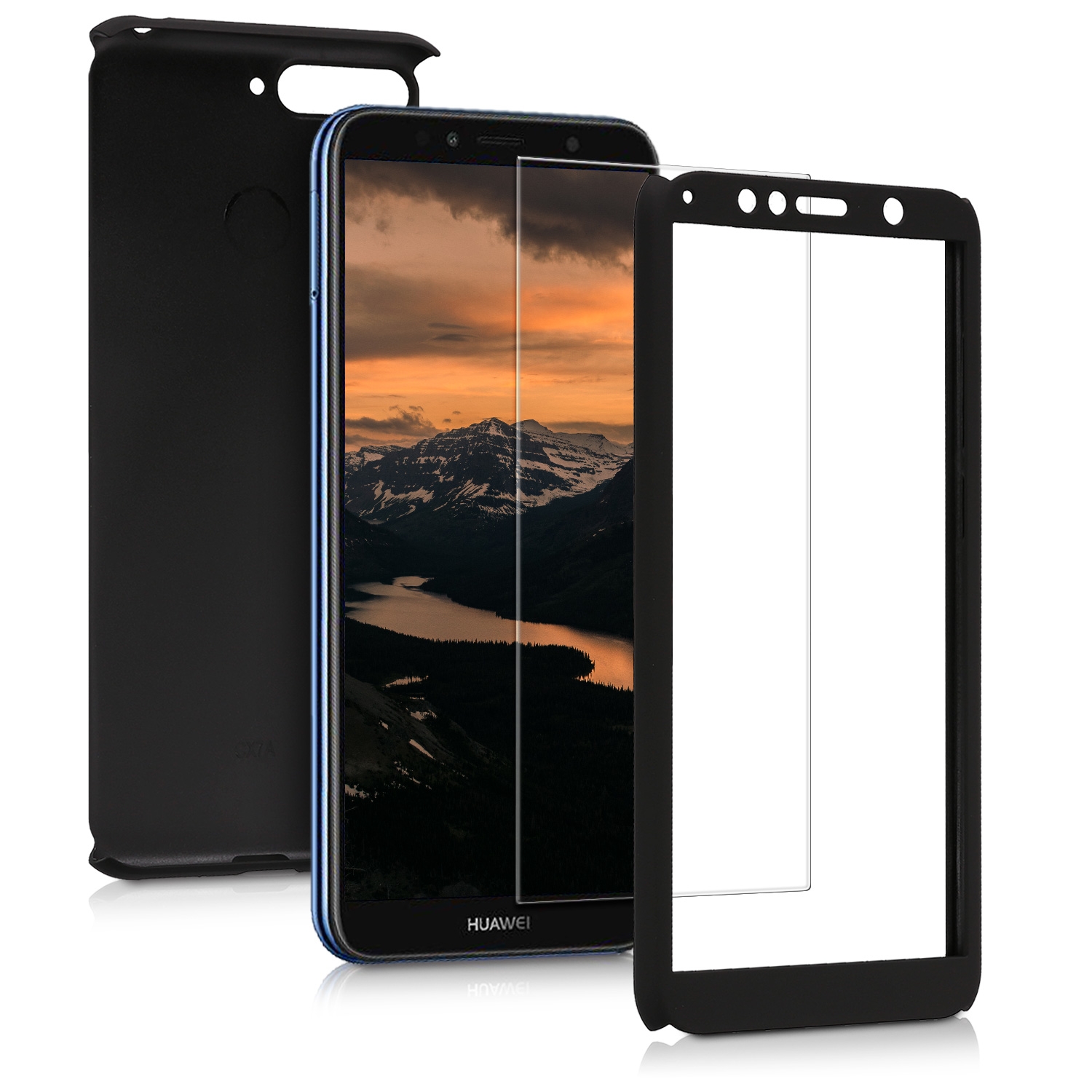 KW Θήκη Full Body για Huawei Y6 2018 & Tempered Glass - Black