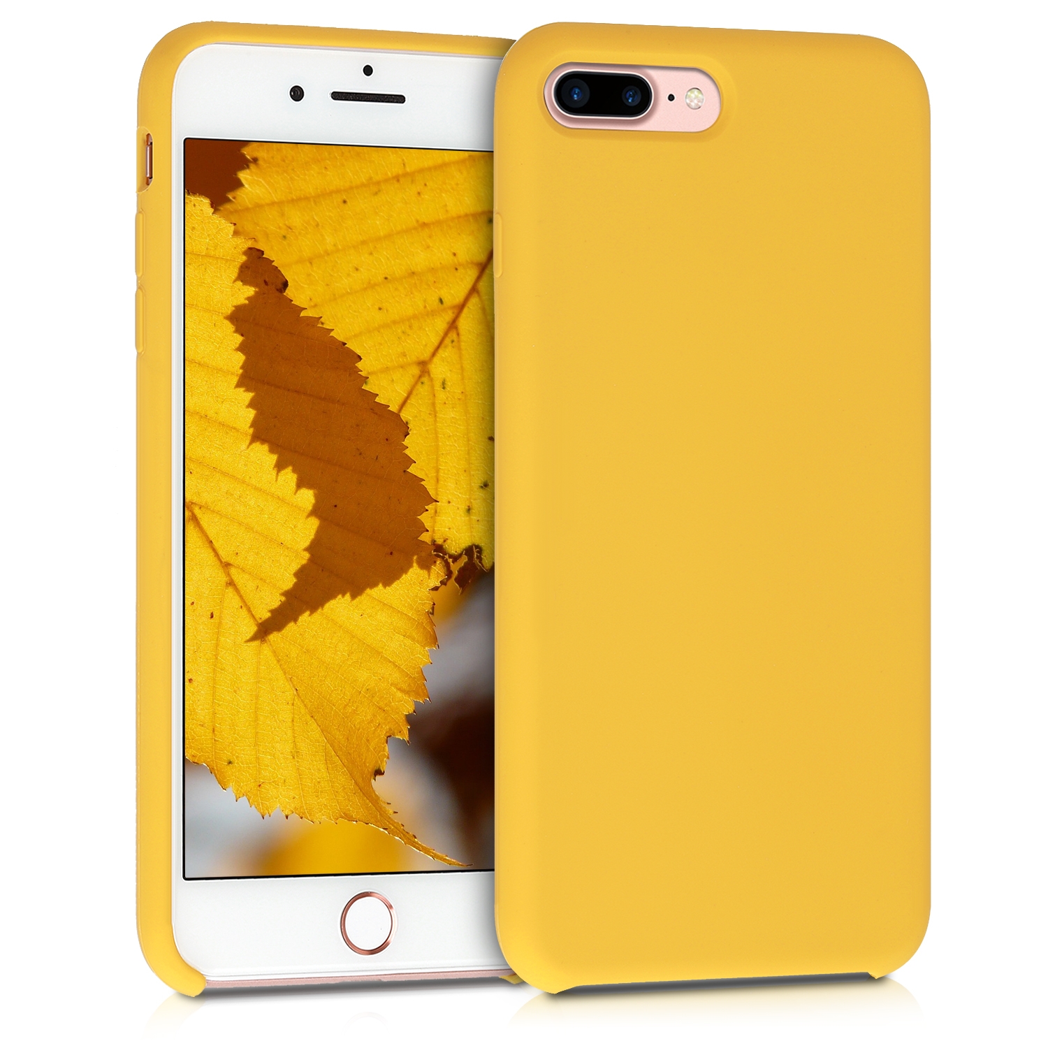 KW Θήκη Σιλικόνης Apple iPhone 7 Plus / 8 Plus - Soft Flexible Rubber Protective Cover - Honey Yellow