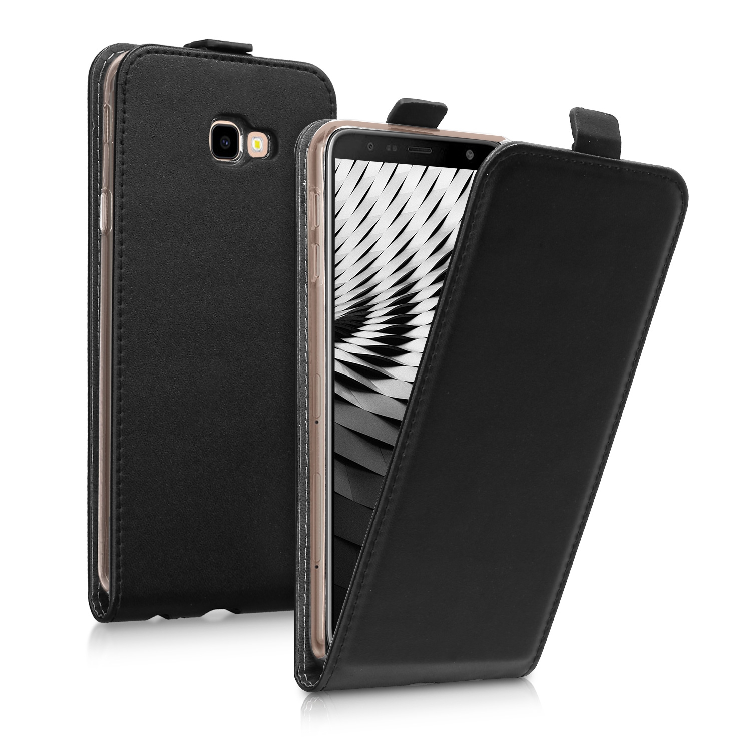 KW Flip Θήκη Samsung Galaxy J4 Plus 2018 - Black
