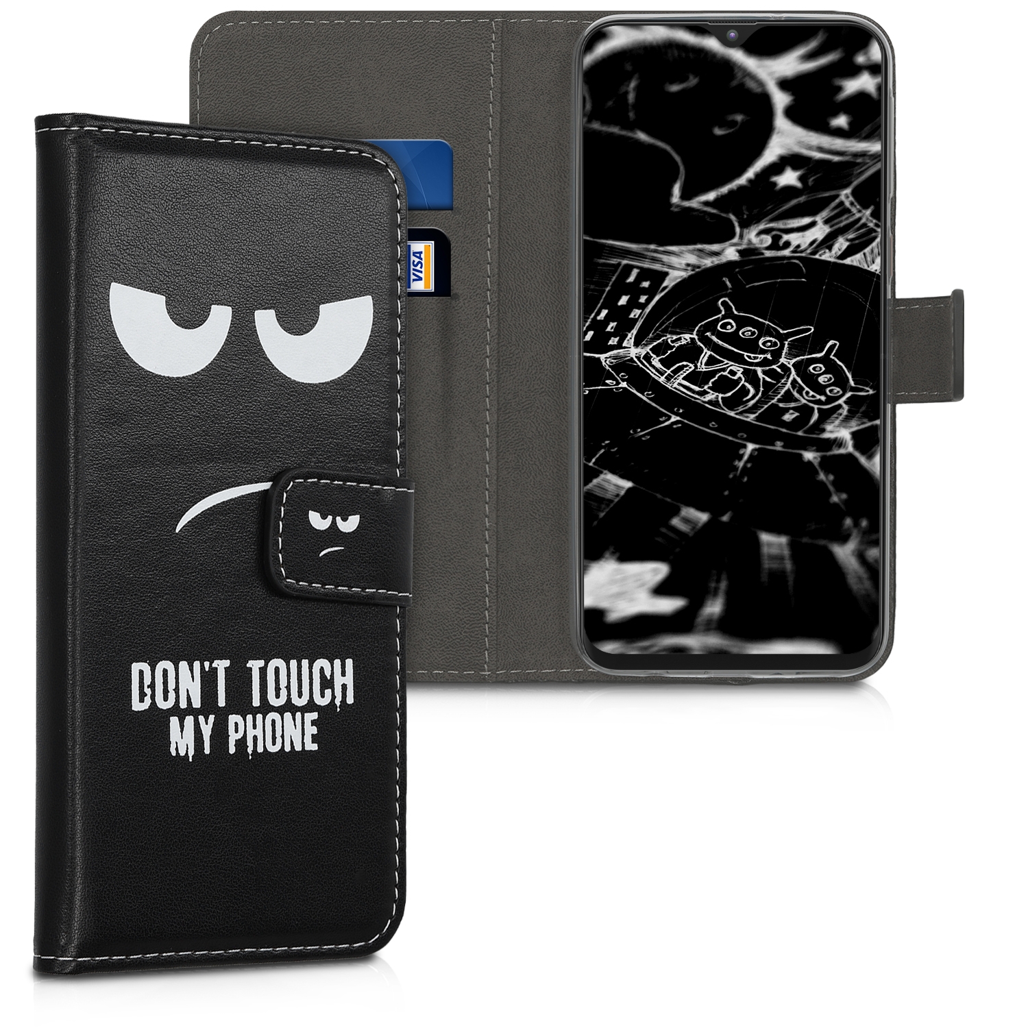 KW Θήκη Πορτοφόλι Samsung Galaxy M20 (2019) - White / Black