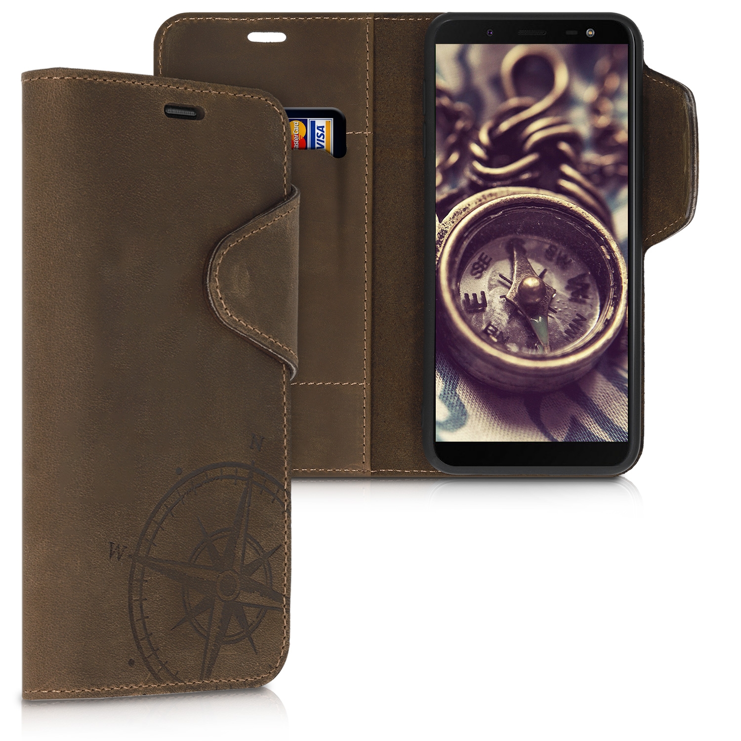 KALIBRI Δερμάτινη Θήκη - Πορτοφόλι Samsung Galaxy J6