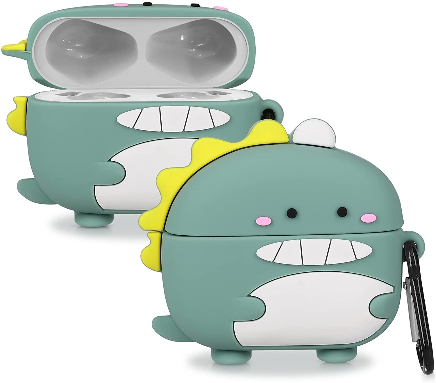 KW Θήκη Σιλικόνης για Huawei Freebuds Pro - Cute Dinosaur / Turquoise / White / Yellow