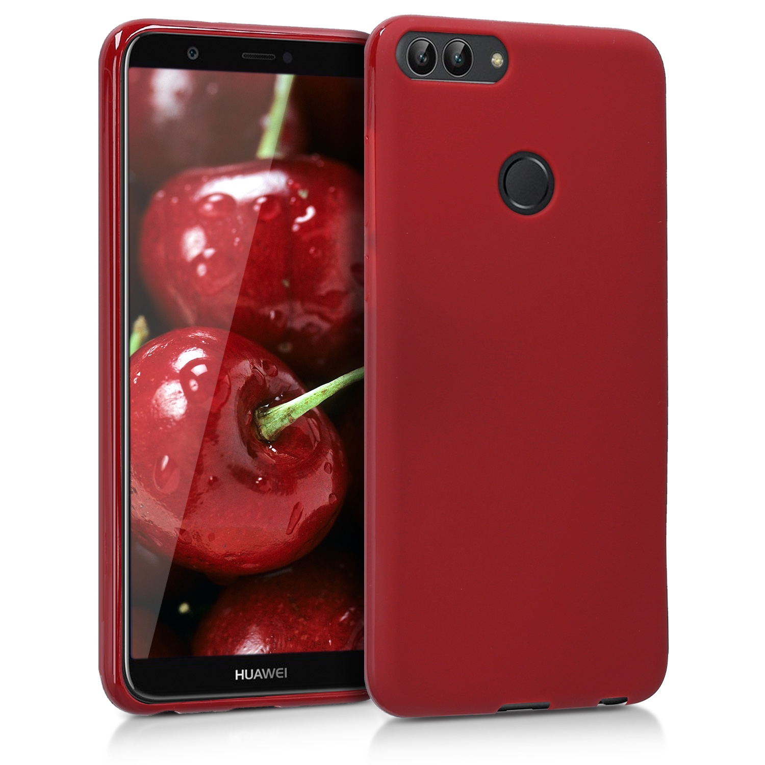 KW Θήκη Σιλικόνης Huawei P Smart 2018 - Dark Red