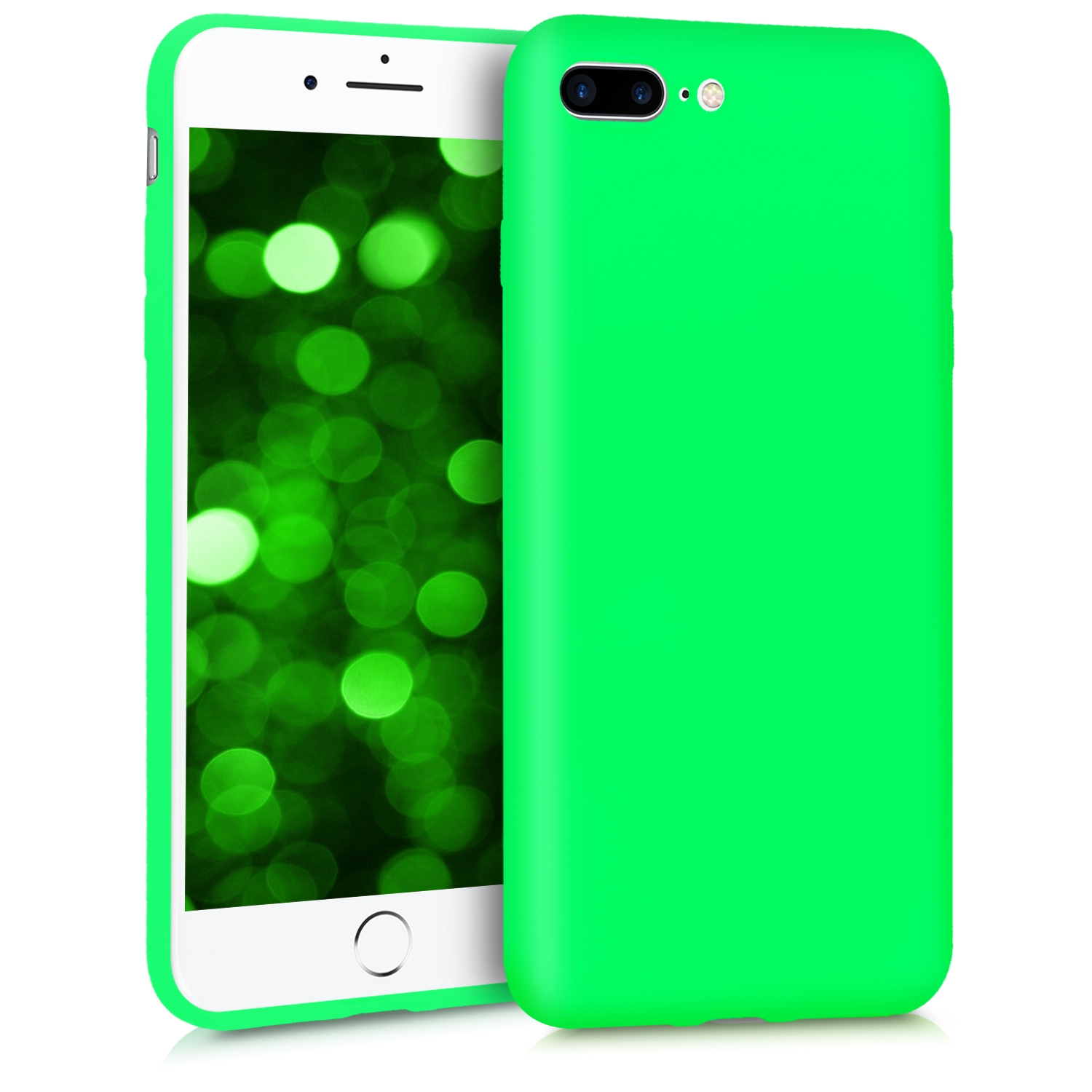 KW Θήκη Σιλικόνης iPhone 8 Plus / iPhone 7 Plus - Neon Green