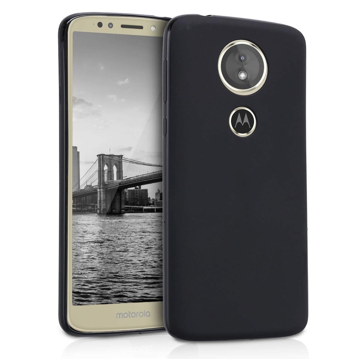 KW Θήκη Σιλικόνης Motorola Moto E5 - Black Matte