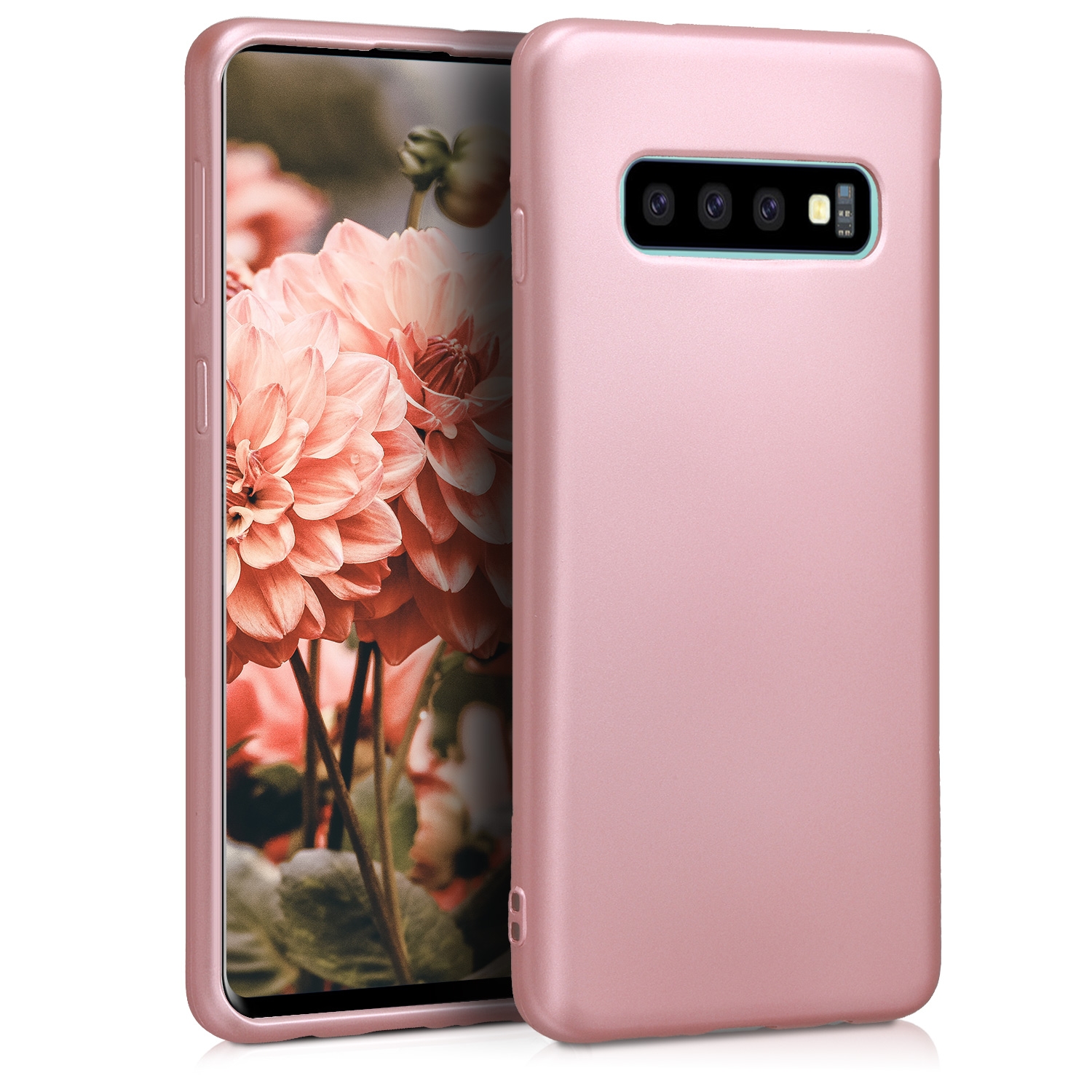 KW Θήκη Σιλικόνης Samsung Galaxy S10 - Metallic Rose Gold