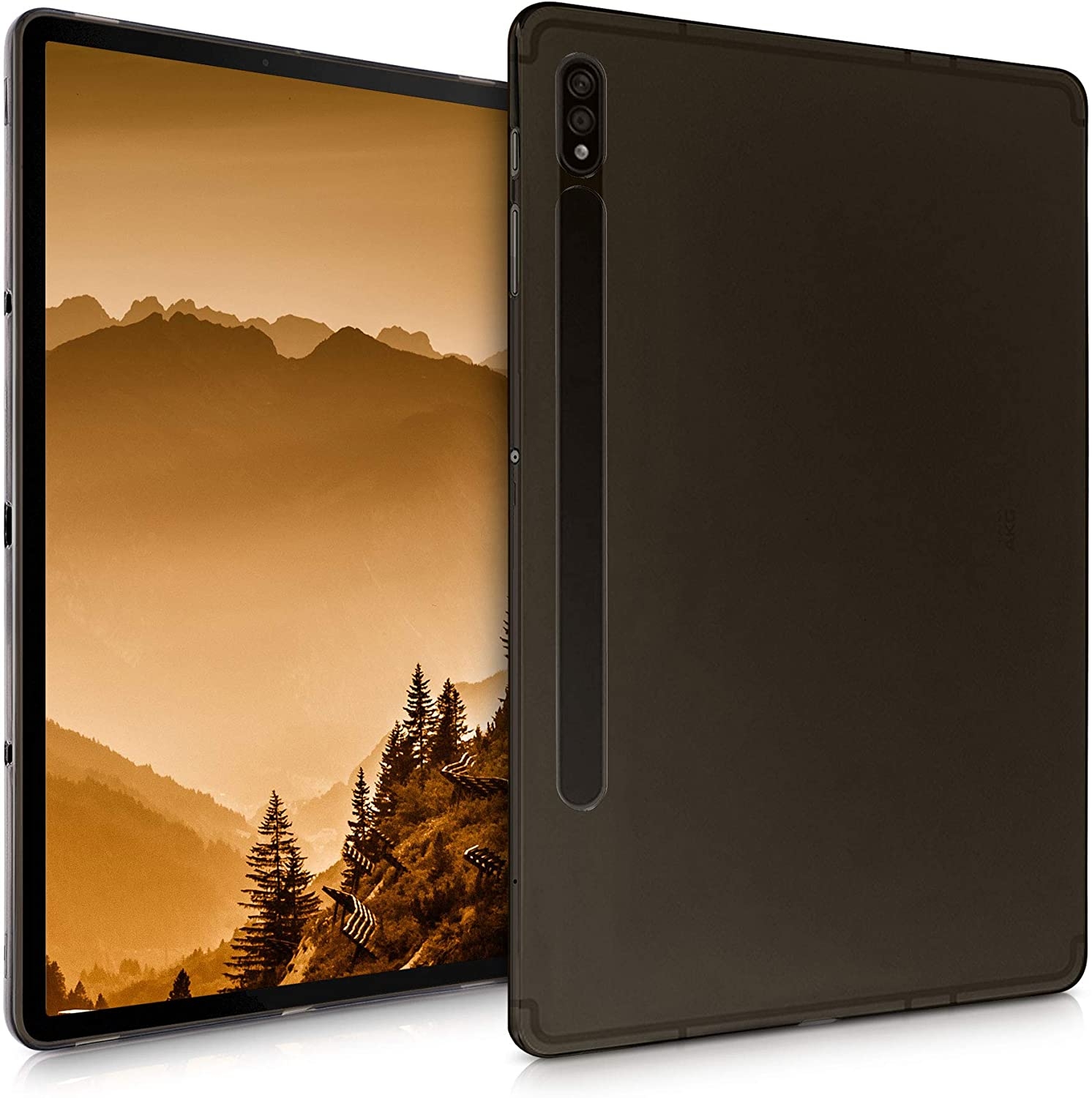 KW Θήκη Σιλικόνης Samsung Galaxy Tab S8 Plus / S7 Plus 12.4" - Black / Transparent