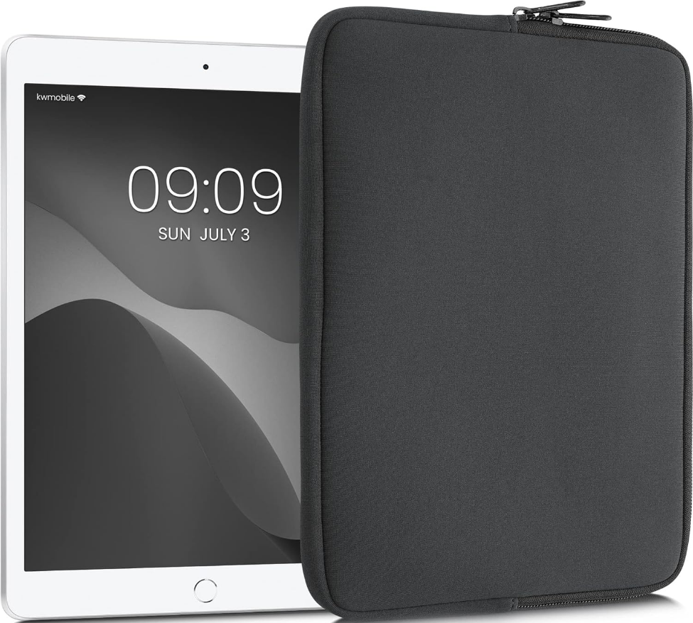 KW Universal Θήκη Νεοπρενίου με Φερμουάρ για Tablet 9.7" - 11" - Dark Grey