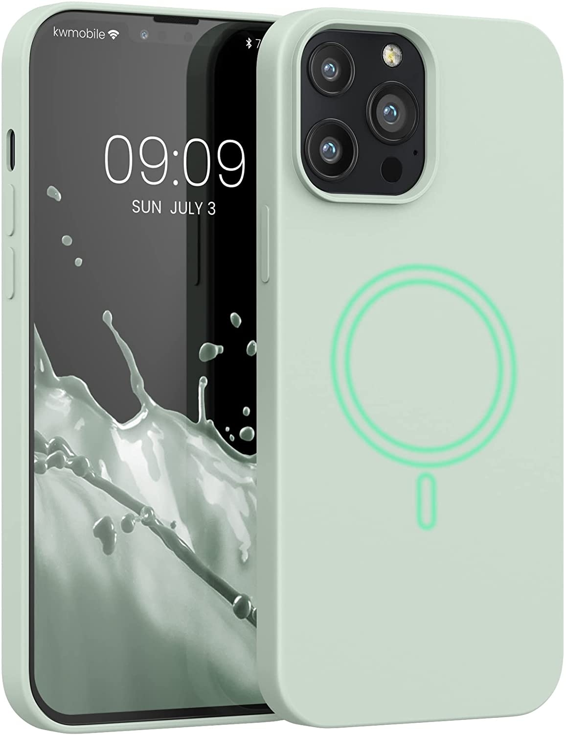 KWmobile Θήκη MagSafe Σιλικόνης Apple iPhone 13 Pro Max - Soft Flexible Rubber Cover - Frosty Mint 