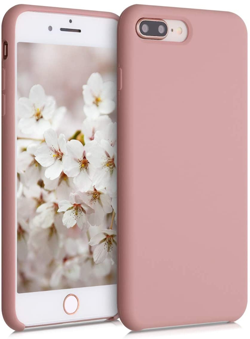 KWmobile Θήκη Σιλικόνης iPhone 8 Plus / 7 Plus - Soft Flexible Rubber Cover - Rose Tan 