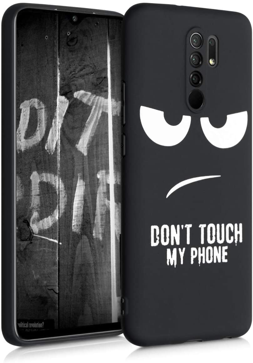 KWmobile Θήκη Σιλικόνης Xiaomi Redmi 9 - Don't Touch My Phone - White / Black