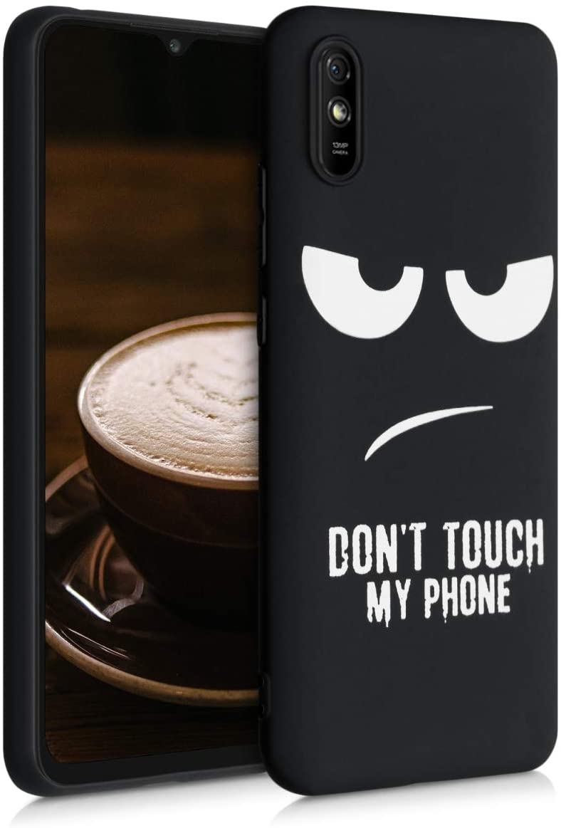 KWmobile Θήκη Σιλικόνης Xiaomi Redmi 9A / 9ΑΤ / 9i - Don't Touch My Phone - White / Black