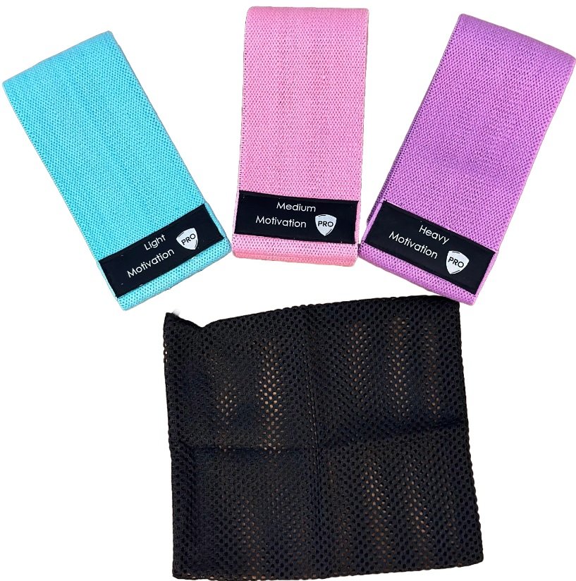 Λάστιχα Γυμναστικής MotivationPro Σετ με 3  Fitness Mini Loop Bands Αντίστασης Multicolour