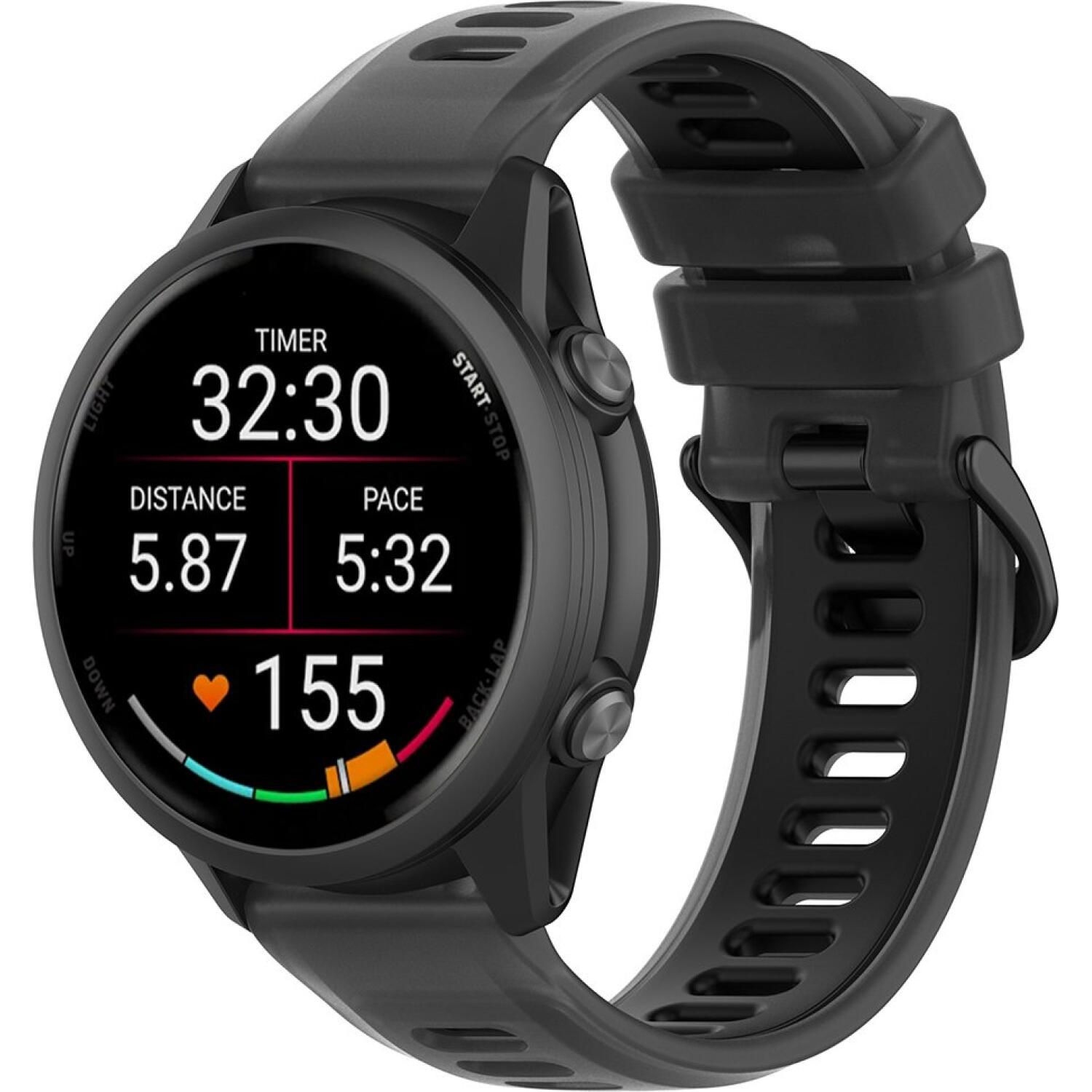 Λουράκι (20mm) Samsung Galaxy Watch FE / 7 / 6 / 5 / 5 Pro /4 (47/46/45/44/43/42/40mm) / Active / Active 2 / Huawei Watch GT 3 42mm / GT 3 Pro 43mm Techsuit Watchband W084 Σιλικόνης Black