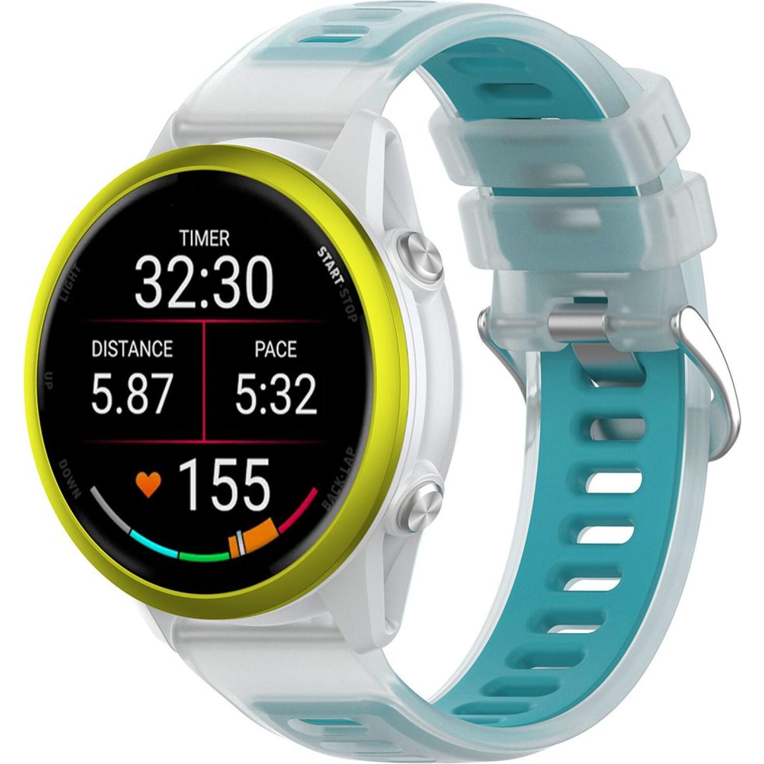 Λουράκι (20mm) Samsung Galaxy Watch FE / 7 / 6 / 5 / 5 Pro /4 (47/46/45/44/43/42/40mm) / Active / Active 2 / Huawei Watch GT 3 42mm / GT 3 Pro 43mm Techsuit Watchband W084 Σιλικόνης Turquoise