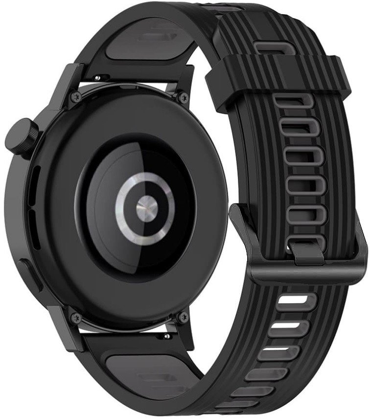 Λουράκι (22mm) Huawei Watch GT 2 46mm / GT 2 Pro / GT 3 Pro 46mm / Ultimate / Xiaomi Watch S1 / Xiaomi Redmi Watch 5 Active Techsuit Watchband W002 Σιλικόνης - Black (5949419024830)