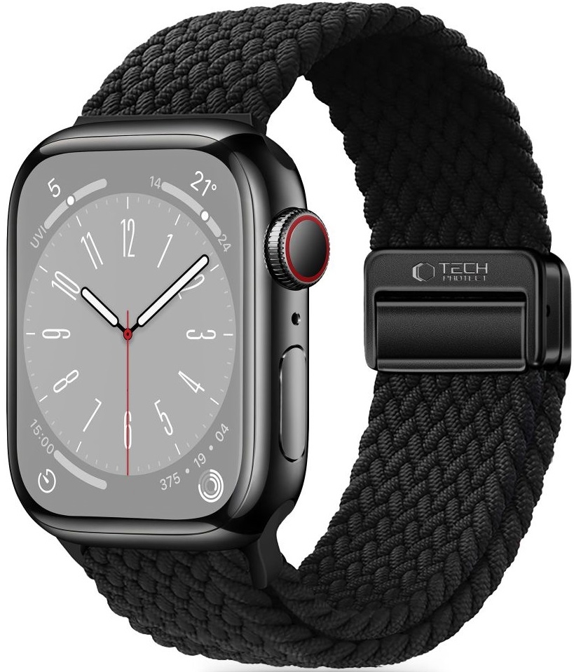 Λουράκι Apple Watch SE/11/10/9/8/7/6/5/4 (42/41/40mm) - Tech-Protect NylonMag Ελαστικό - Black