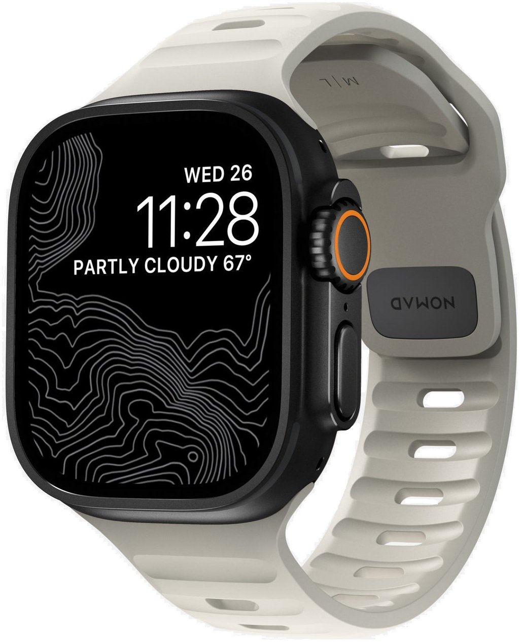 Λουράκι Apple Watch Ultra/SE/11/10/9/8/7/6/5/4 (49/46/45/44mm) Nomad Sport Band Αδιάβροχο Σιλικόνης Stone