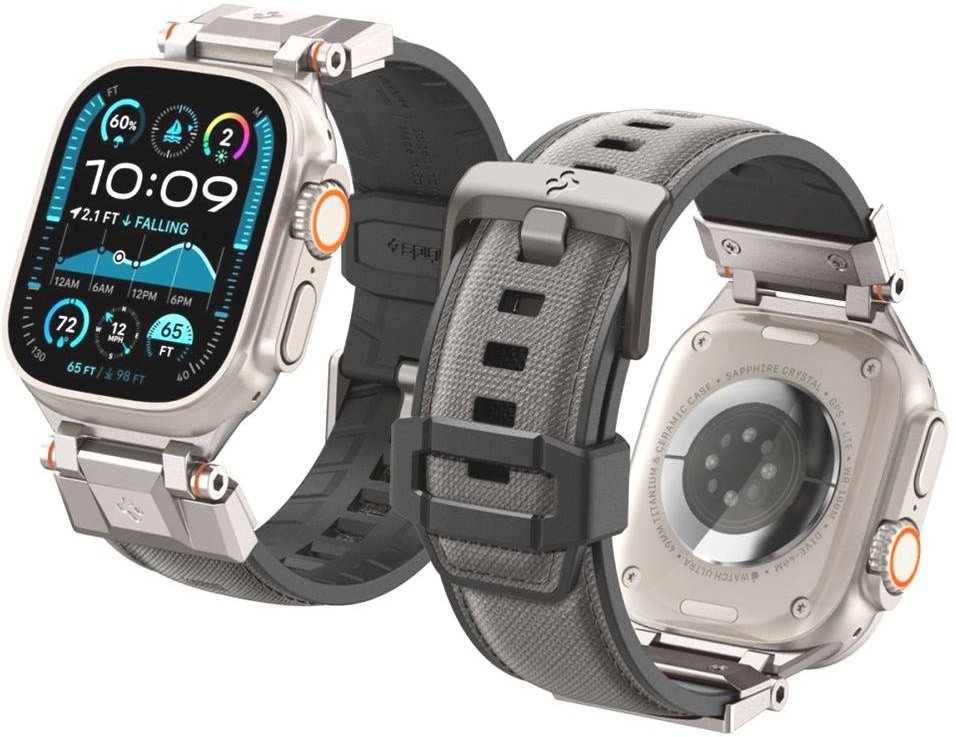 Λουράκι Apple Watch Ultra/SE/11/10/9/8/7/6/5/4 (49/46/45/44mm) Spigen DuraPro Armor Σιλικόνης Gray