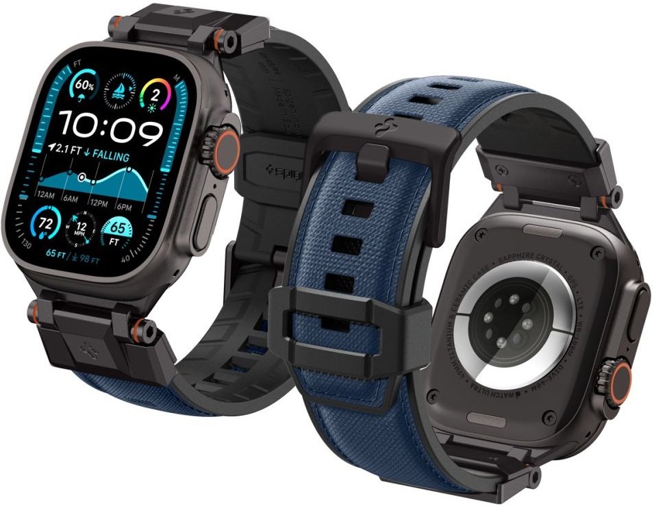 Λουράκι Apple Watch Ultra/SE/11/10/9/8/7/6/5/4 (49/46/45/44mm) Spigen DuraPro Armor Σιλικόνης Navy Blue