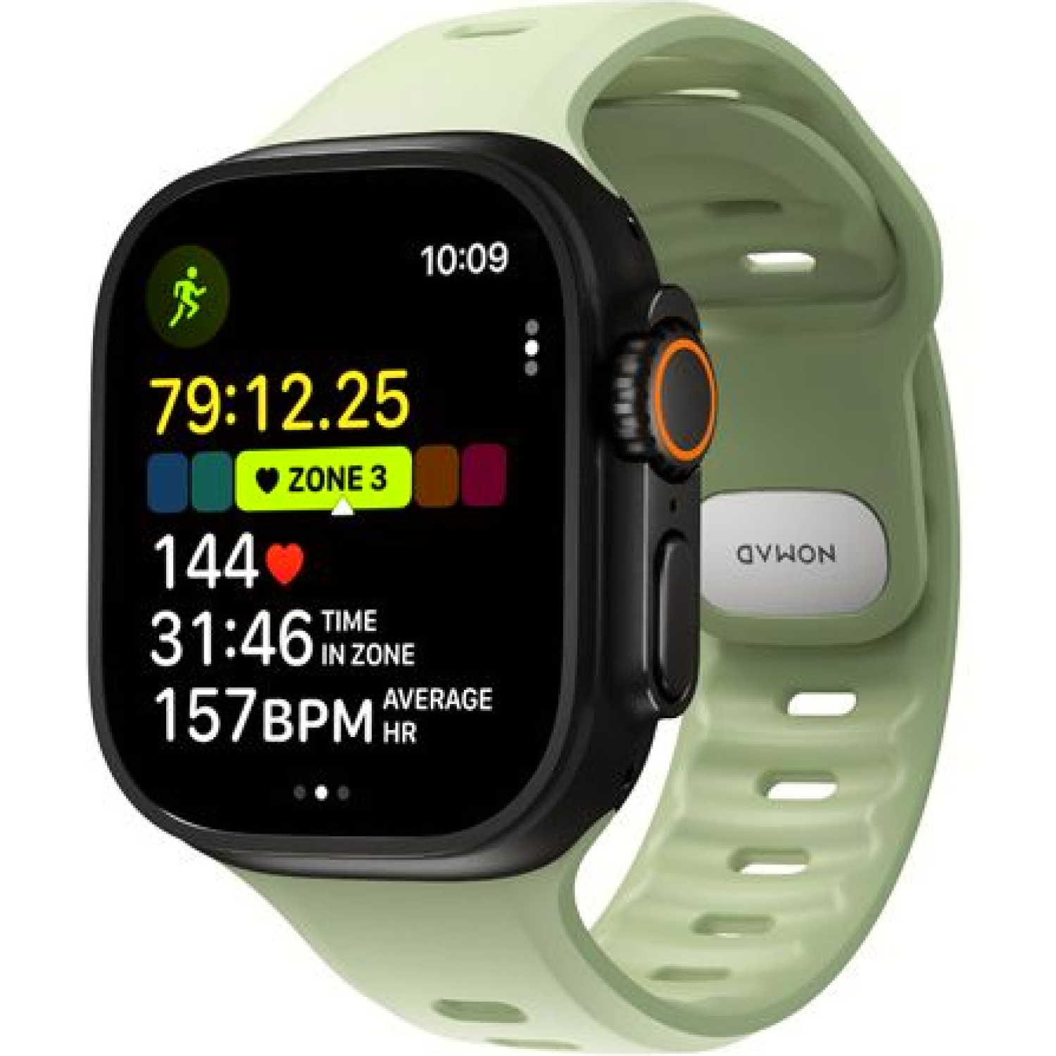 Λουράκι Apple Watch Ultra/SE/11/10/9/8/7/6/5/4 (49/46/45/44mm) Nomad Tempo Band Αδιάβροχο FKM & Αλουμίνιο Seagrass