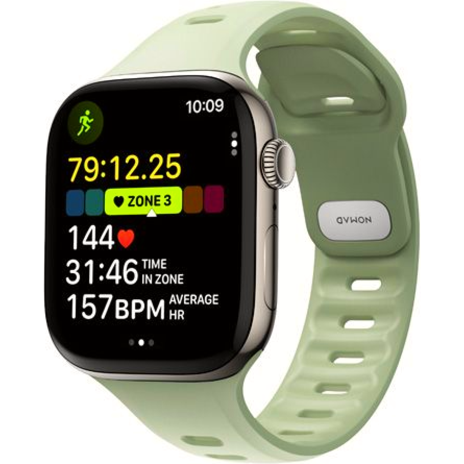 Λουράκι Apple Watch Ultra/SE/11/10/9/8/7/6/5/4 (49/46/45/44mm) Nomad Tempo Band Αδιάβροχο FKM & Αλουμίνιο Seagrass