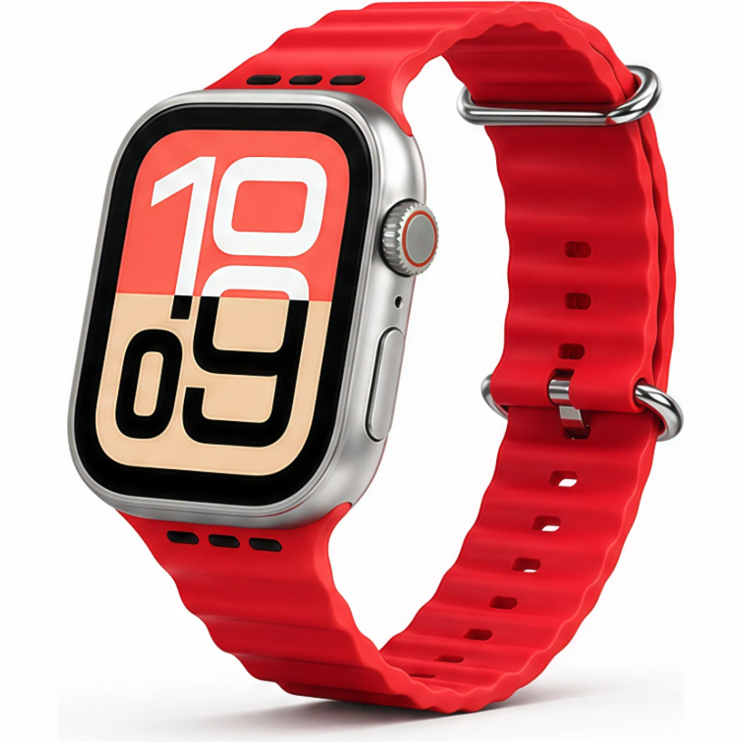 Λουράκι Apple Watch Ultra/SE/11/10/9/8/7/6/5/4 (49/46/45/44mm) Vivid Watch Strap Silicone WB01 Σιλικόνης - Red (VIVID-SIL-WB01-26010004)