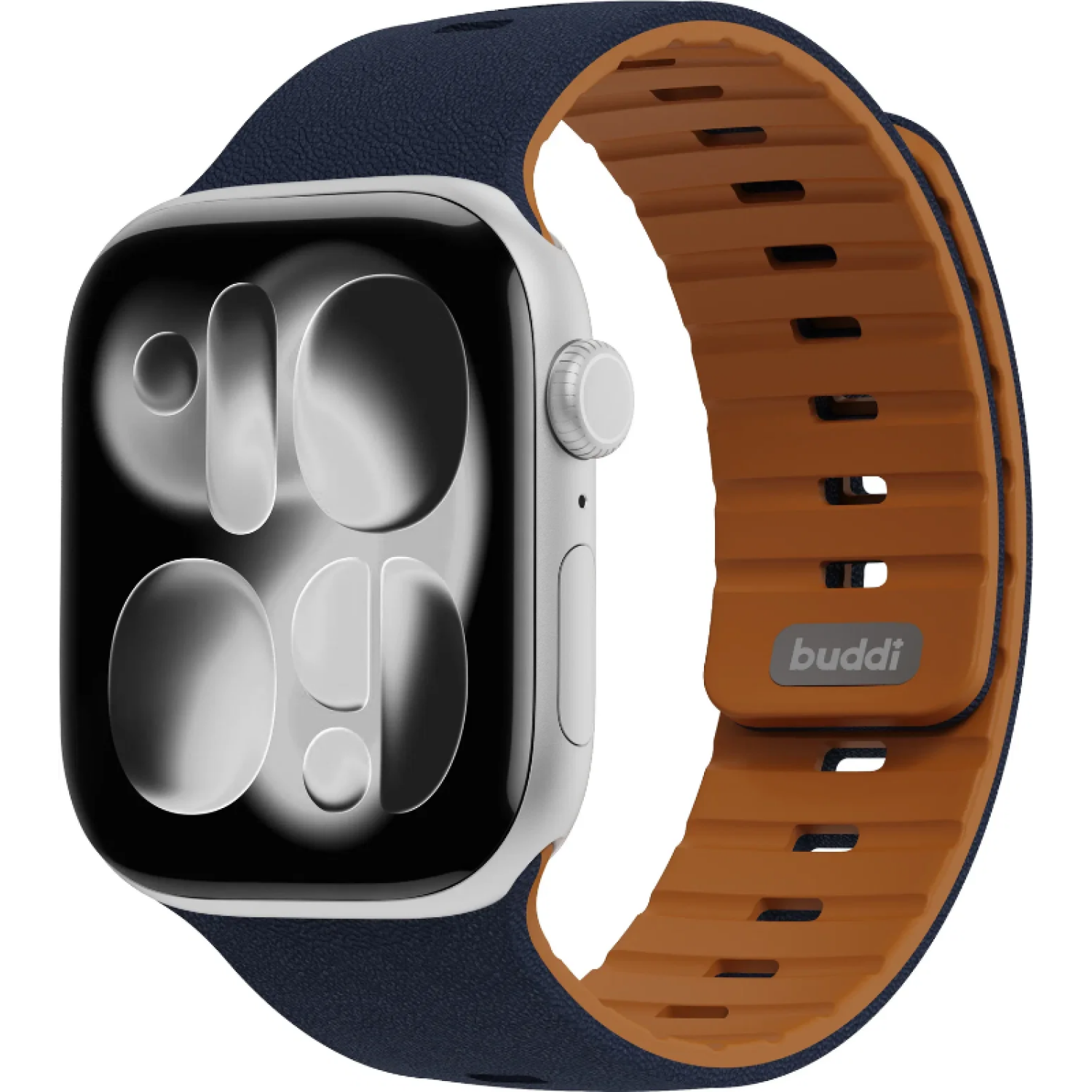 Λουράκι Apple Watch Ultra/SE/11/10/9/8/7/6/5/4 (49/46/45/44mm) Buddi Luno Μαγνητικό Σιλικόνης Indigo