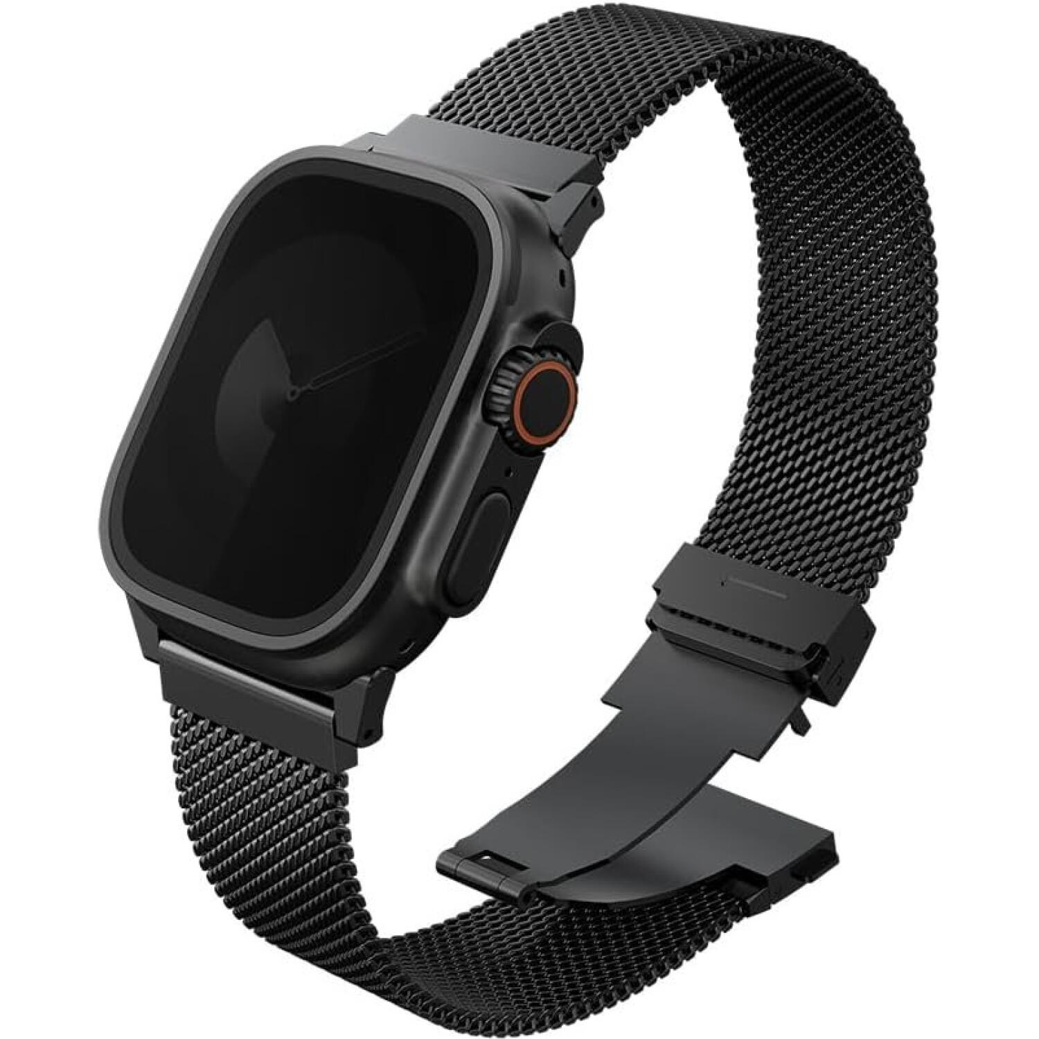 Λουράκι Apple Watch Ultra/SE/11/10/9/8/7/6/5/4 (49/46/45/44mm) Uniq Dante Pro από Ανοξείδωτο Ατσάλι Graphite Black
