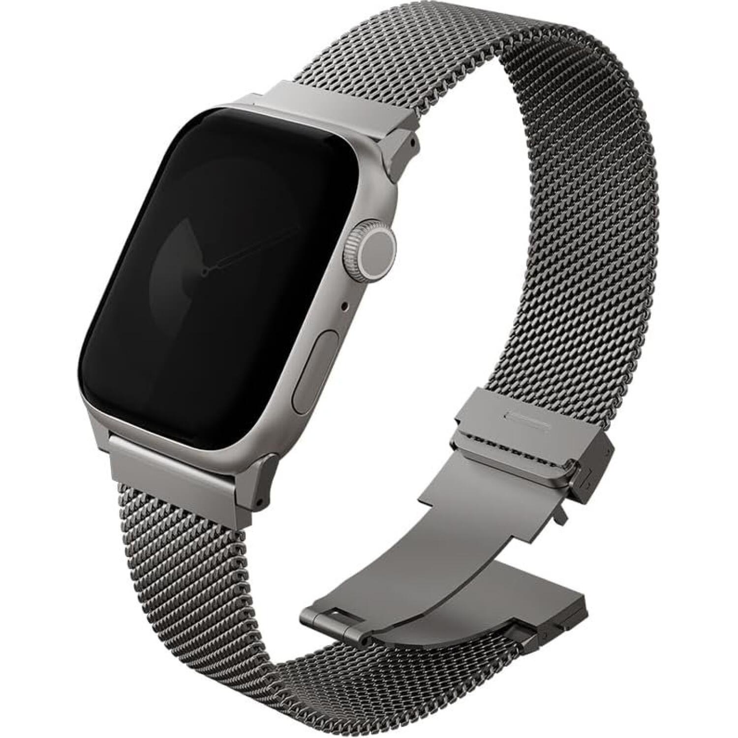 Λουράκι Apple Watch Ultra/SE/11/10/9/8/7/6/5/4 (49/46/45/44mm) Uniq Dante Pro από Ανοξείδωτο Ατσάλι Titanium Silver