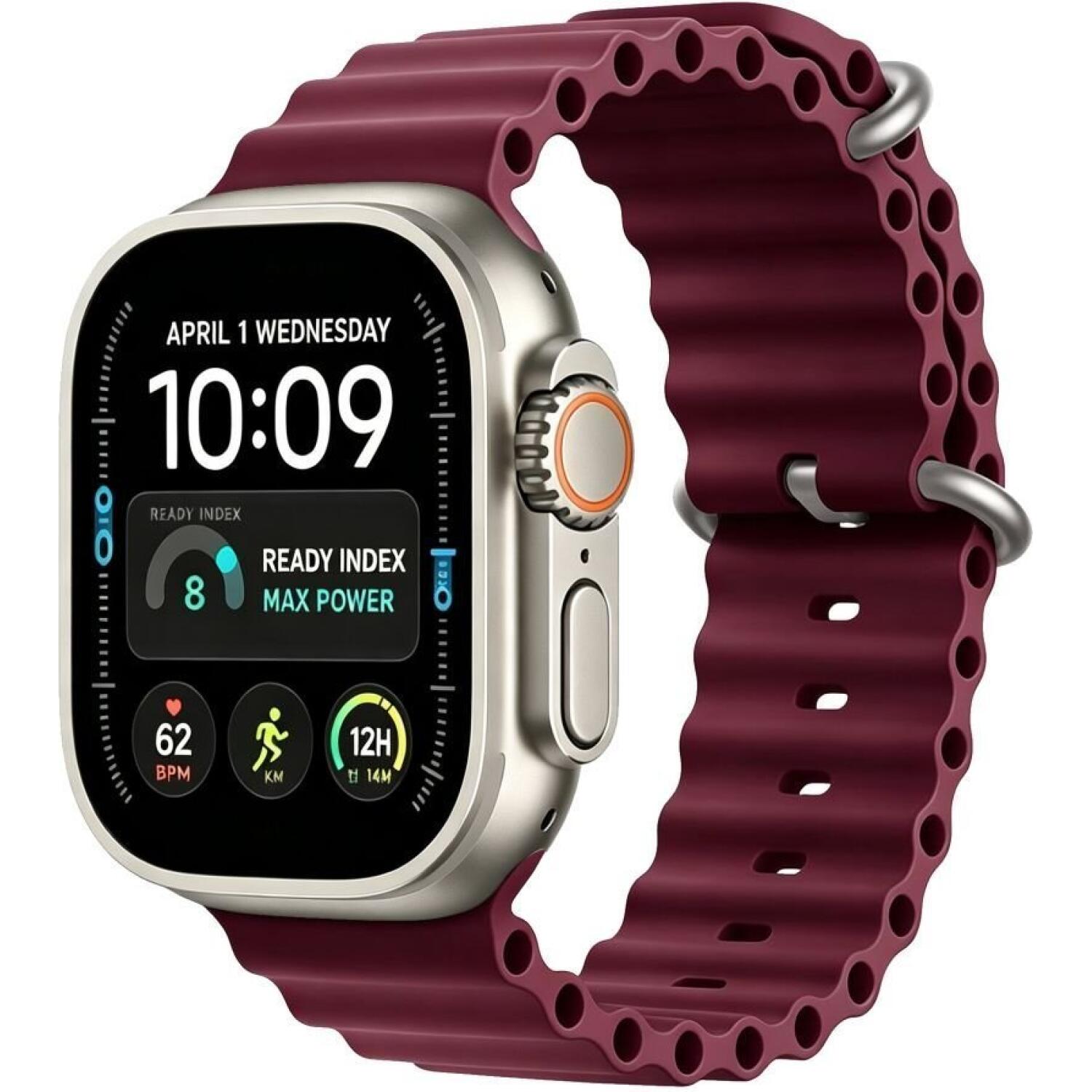 Λουράκι Apple Watch Ultra/SE/12/11/10/9/8/7/6/5/4 (49/46/45/44mm) Tech-Protect Iconband Pro Σιλικόνης Deep Burgundy