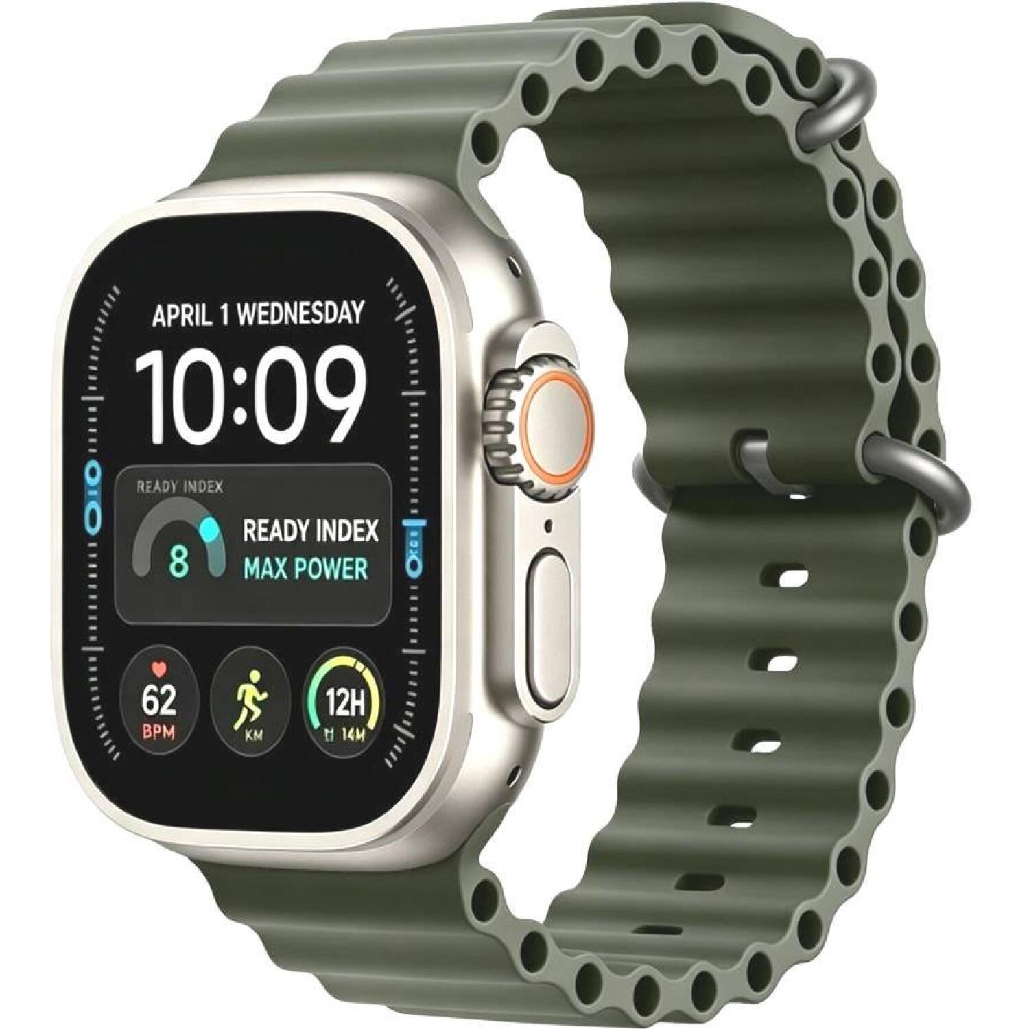 Λουράκι Apple Watch Ultra/SE/12/11/10/9/8/7/6/5/4 (49/46/45/44mm) Tech-Protect Iconband Pro Σιλικόνης Military Green