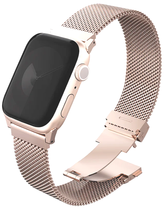 Λουράκι Apple Watch Ultra/SE/11/10/9/8/7/6/5/4 (49/46/45/44mm) Uniq Dante Pro από Ανοξείδωτο Ατσάλι Metallic Rose