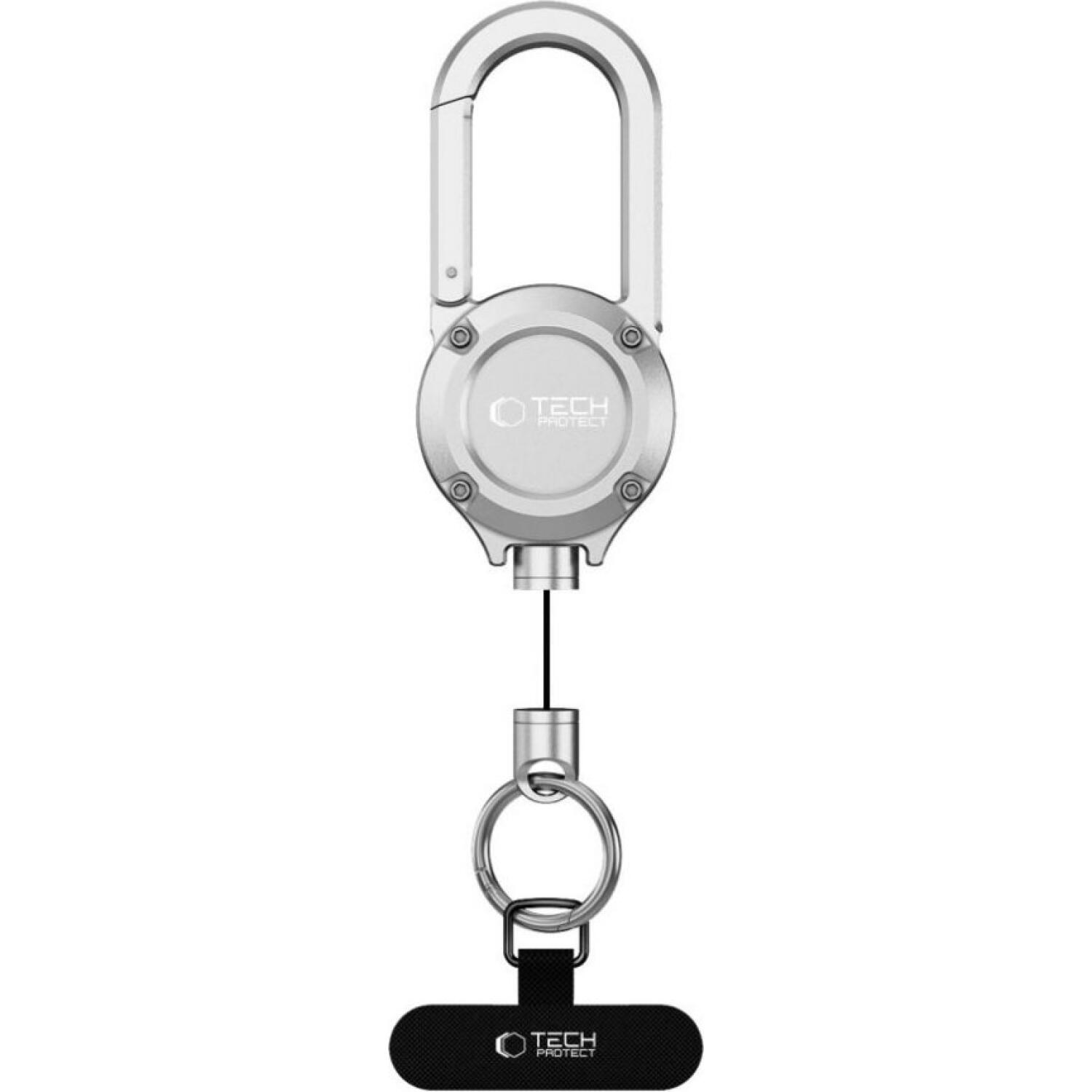 Λουράκι Ασφαλείας Κινητού Tech-Protect ATH02 UrbanLoop Pro Anti Theft Holder Μεταλλικό Αντικλεπτικό με Μπρελόκ Silver